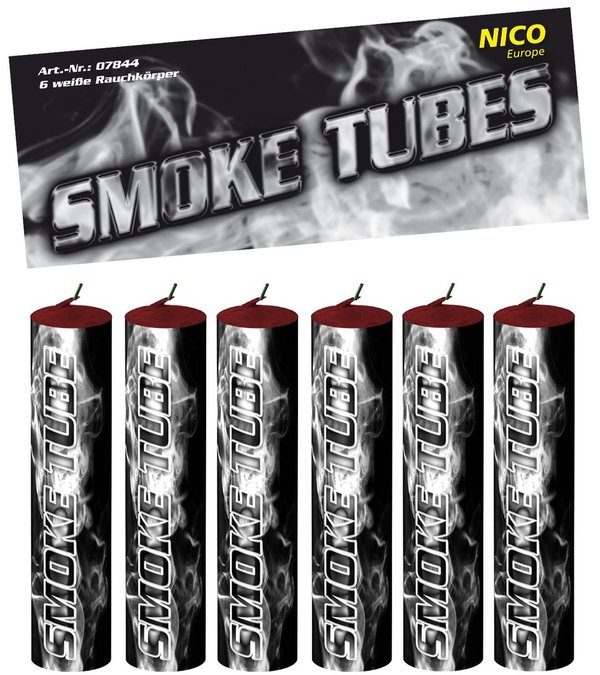 Smoke Tubes / Rauchfackeln, weiß 6er, Kat.T1