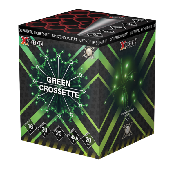 Green Crossette, 16 Schuss