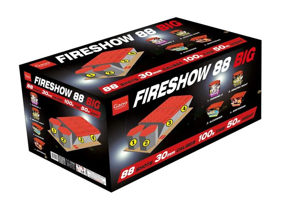 Fireshow 88 BIG, 88 Schuss (zu Silvester bestellbar)